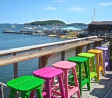 colorful view of bar harbor Maine