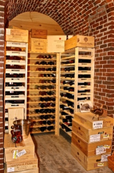 The Wine Cellar Racks Hold More Than Three Hundred Bottles
