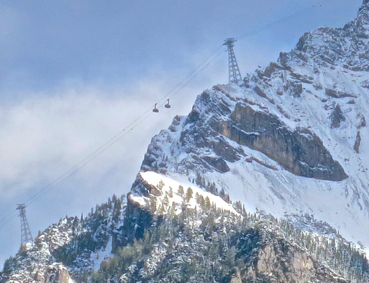 Cable Cars On The Austrian Side Of The Zugspitze