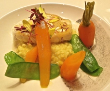 turbot, risotto and carrots