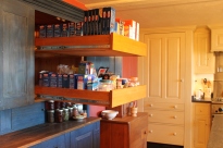 Deep Pullout Drawers In The Pantry Cabinet With The Subzero Paneled Like A Cabinet