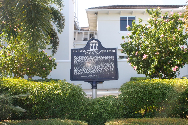Historic Marker In The Gardens Of The Vero Beach Regional Airport