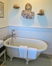 Guest Bathroom Has An Antique Claw Foot Tub As Well As A Separate Modern Shower