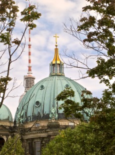 Berlin Cathedral With Berlin TV Tower In Background