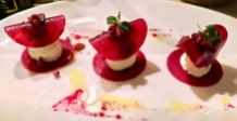 Goat Cheese Mousse Beetroot And Pine Nuts