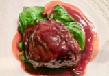 Braised Veal Cheeks With Spinach With Raisins And Pine Nuts